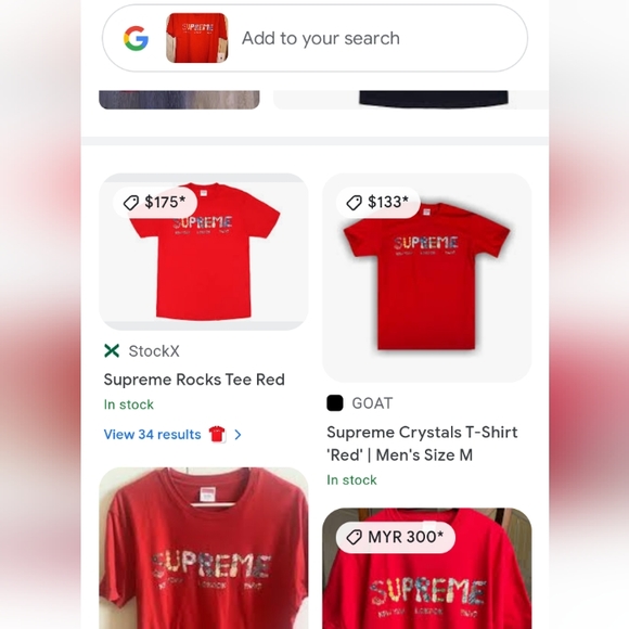 Supreme Rocks Tee Red - Picture 9 of 9